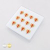 12PCS OF CZ BLOODY SPIDER WEB BLEEDING HEART 316L SURGICAL STEEL L-SHAPE NOSE RING BOX